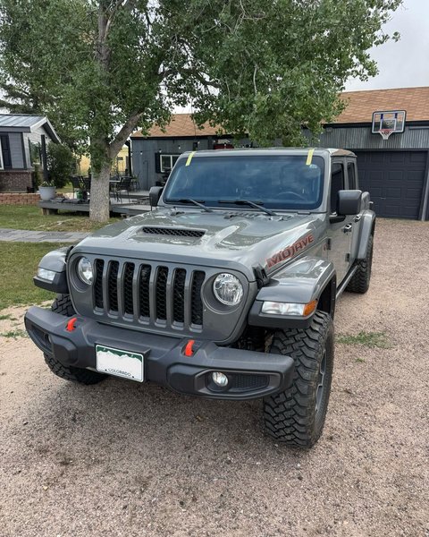 Gray pickup after windshield replacement in Colorado Springs