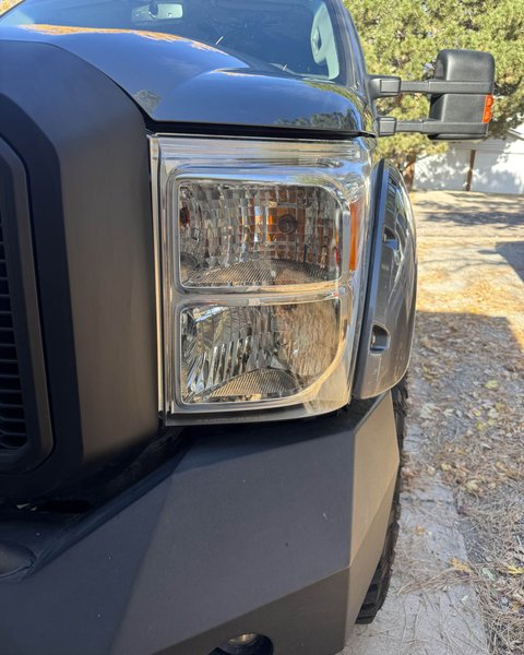 Headlight restoration on a pickup truck in Colorado Springs