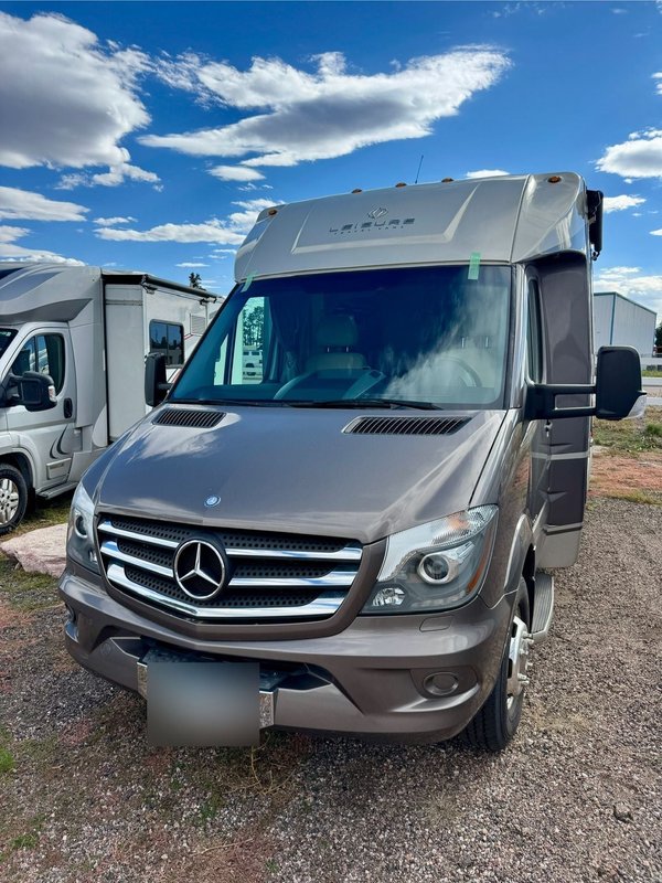 Mercedes Sprinter motorhome after windshield replacement in Colorado Springs