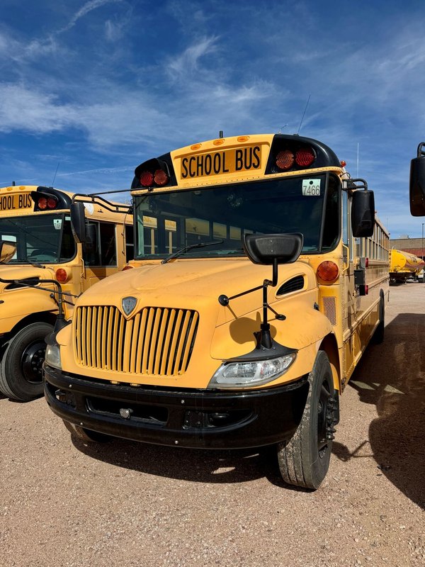 School bus after windshield replacement in Colorado Springs